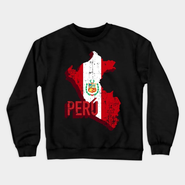 Mapa del Perú Crewneck Sweatshirt by verde